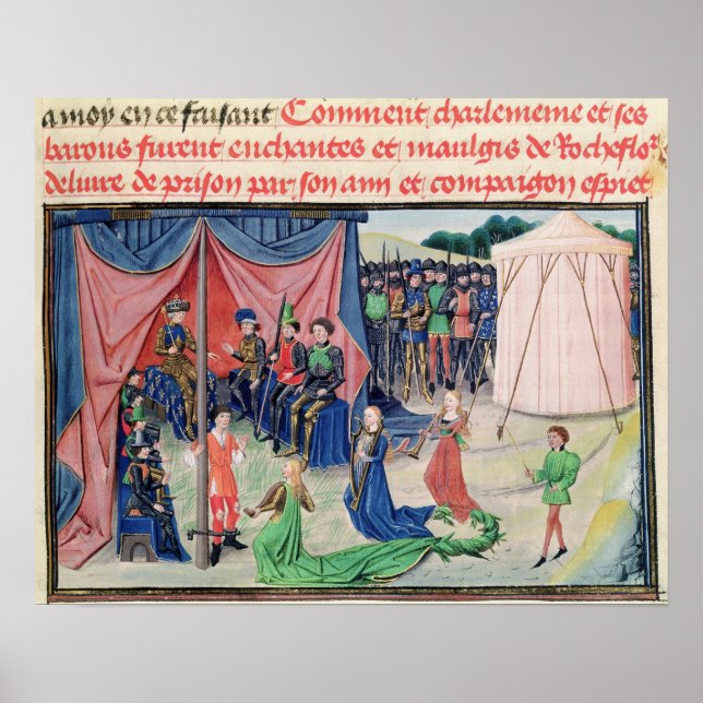 Póster Charlemagne y sus barones siendo encantados (Frente)