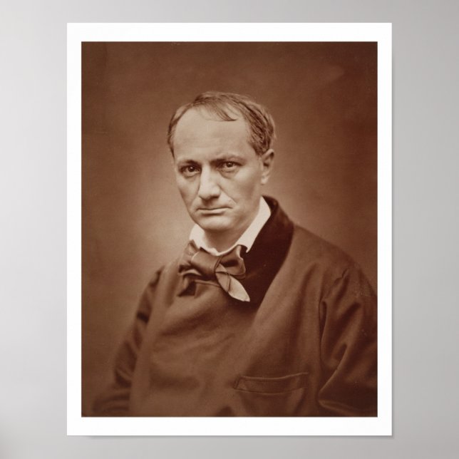 Póster Charles Baudelaire (1821-67), poeta francés, retra (Frente)