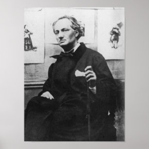 Póster Charles Baudelaire con los grabados, c.1863