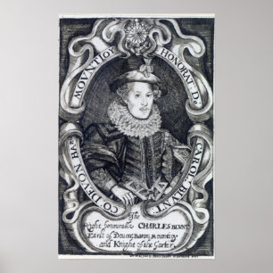 Póster Charles Blount, 8vo barón Mountjoy