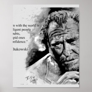 Póster Charles BUKOWSKI - cita de la gente