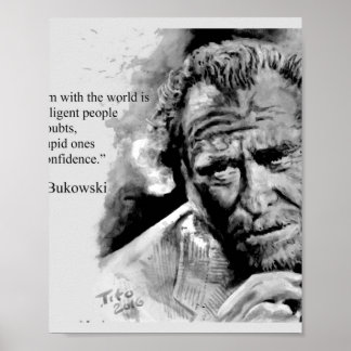 Póster Charles BUKOWSKI - cita de la gente