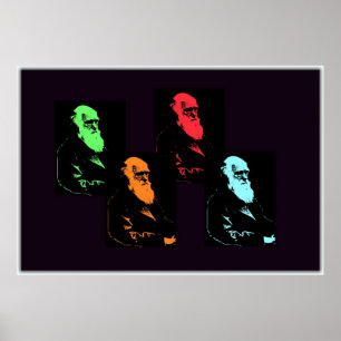 Póster Charles Darwin Collage