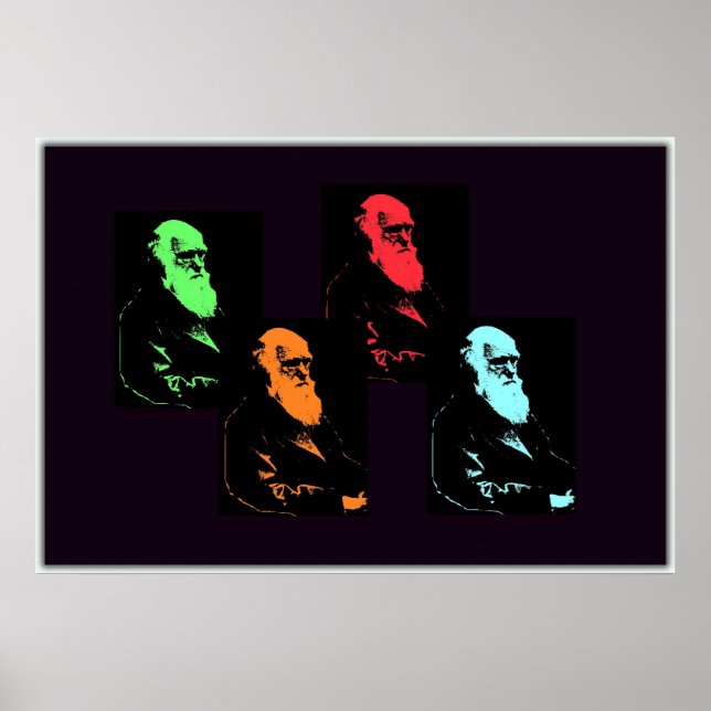 Póster Charles Darwin Collage (Frente)