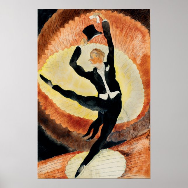 Póster Charles Demuth Acrobatic Men Dancer con sombrero s (Frente)