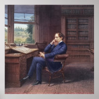 Charles Dickens en su estudio