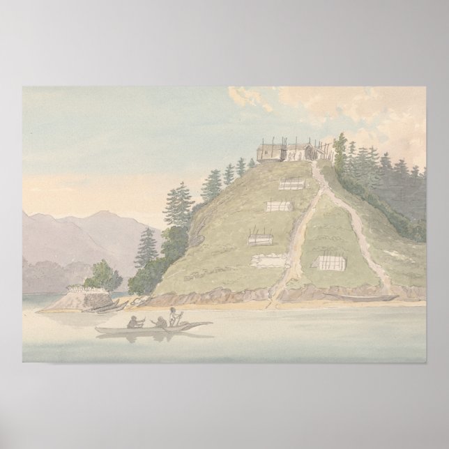 Póster Charles Hamilton Smith - Aldea del Indio Amigable (Frente)