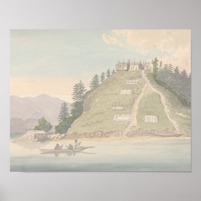 Póster Charles Hamilton Smith - Aldea del Indio Amigable (Frente)