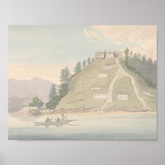 Póster Charles Hamilton Smith - Aldea del Indio Amigable (Frente)