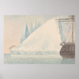 Póster Charles Hamilton Smith - Un Iceberg y un Oso Polar