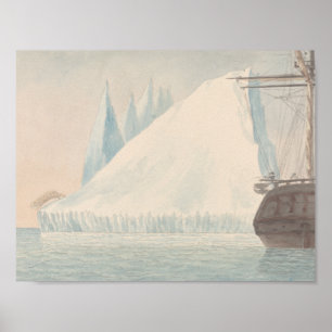 Póster Charles Hamilton Smith - Un Iceberg y un Oso Polar