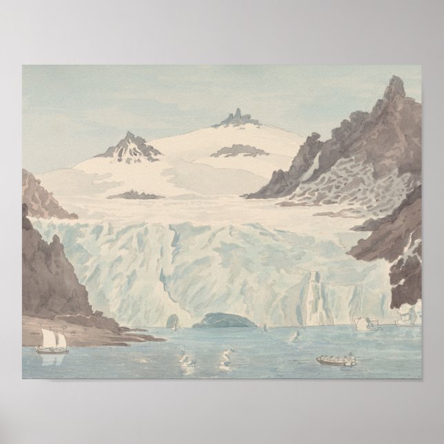 Póster Charles Hamilton Smith - Vista de un Iceberg (Frente)