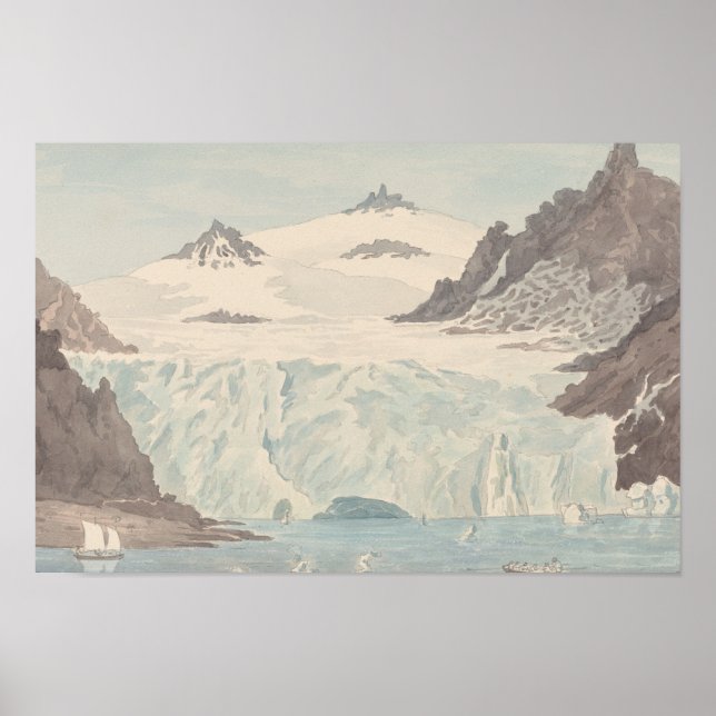 Póster Charles Hamilton Smith - Vista de un Iceberg (Frente)