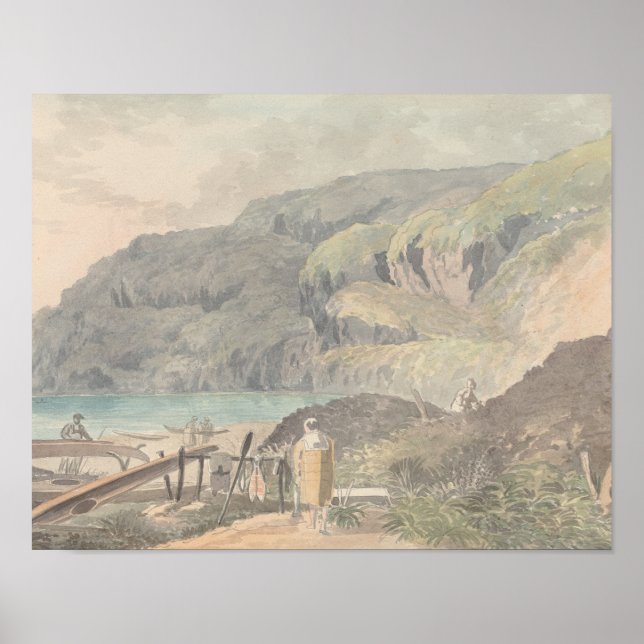 Póster Charles Hamilton Smith - Vista de un lago (Frente)