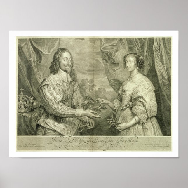 Póster Charles I (1600-49) y Henrietta Maria (1609-69) (Frente)