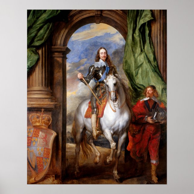 Póster Charles I a caballo por Van Dyck (Frente)