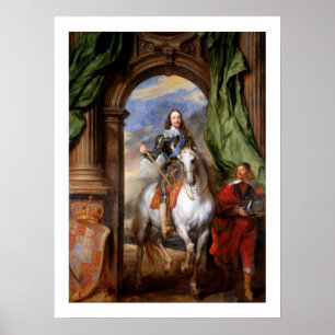 Póster Charles I a caballo por Van Dyck