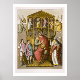 Póster Charles II (823-77) el calvo, después de un