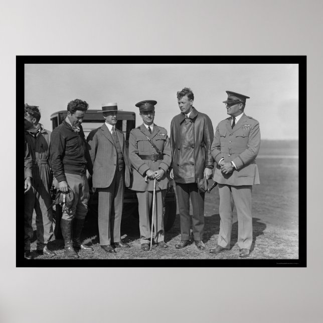 Póster Charles Lindbergh y Orville Wright 1927 (Frente)