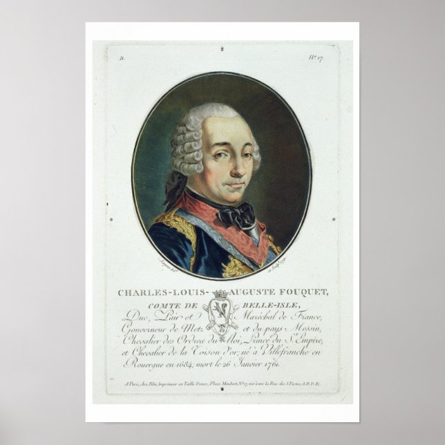 Póster Charles-Louis-Auguste Fouquet (1684-1761) de 'Po (Frente)