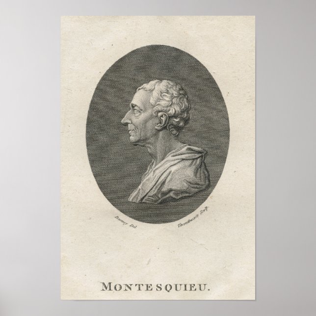 Póster Charles Louis de Secondat, Barón de Montesquieu (Frente)