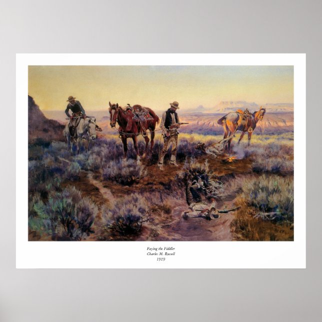 Póster Charles M. Russell paga a los Fiddler (1919) (Frente)