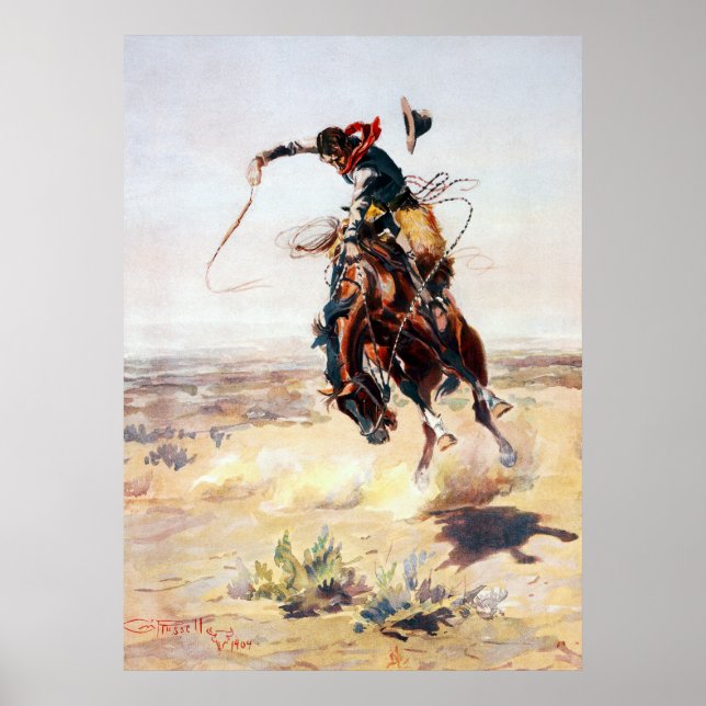 Póster Charles Marion Russell A Bad Hoss (Frente)