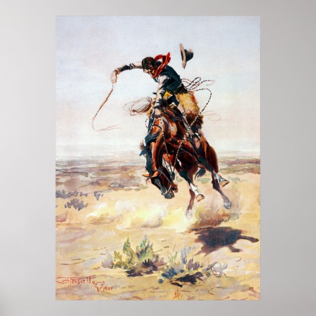 Póster Charles Marion Russell A Bad Hoss (Frente)