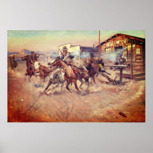 Póster Charles Marion Russell – Humo de un .45