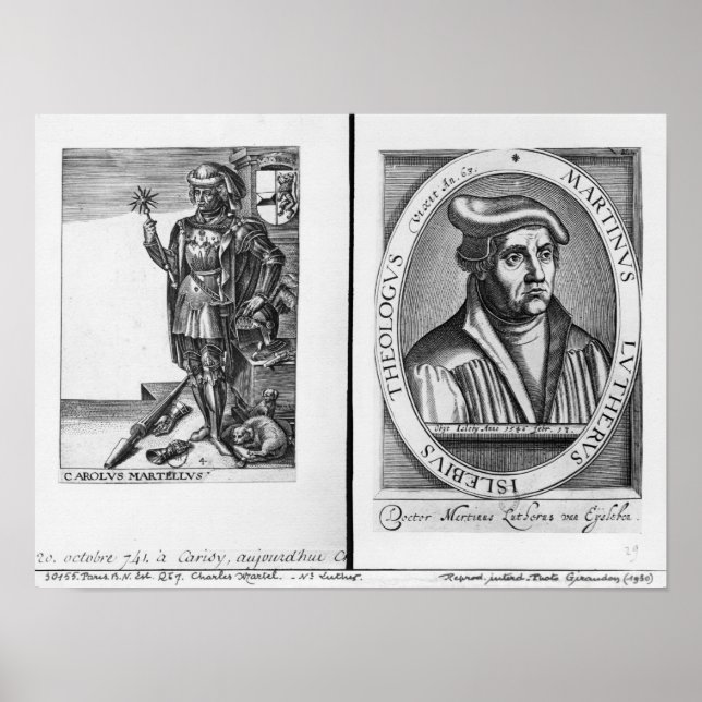 Póster Charles Martel y Martin Luther (Frente)