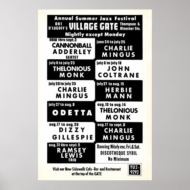 Póster Charles Mingus - Thelonious Monk - John Coltrane (Frente)