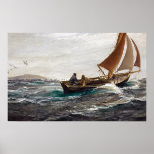 Póster Charles Napier Hemy con el viento y la marea