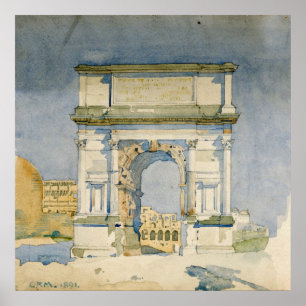 Póster Charles Rennie Mackintosh - El Arco de Titus, Roma