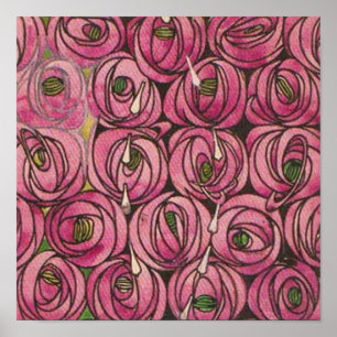 Póster Charles Rennie Mackintosh - Rosas
