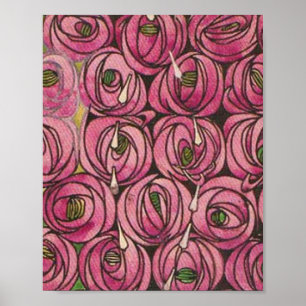 Póster Charles Rennie Mackintosh - Rosas