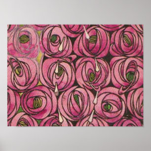 Póster Charles Rennie Mackintosh - Rosas