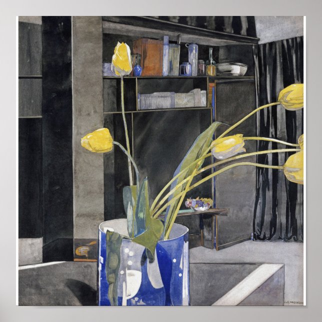 Póster Charles Rennie Mackintosh - Tulips amarillos (Frente)