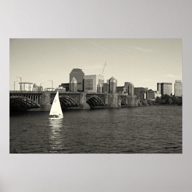 Póster charles river boston mamáes velero (Frente)