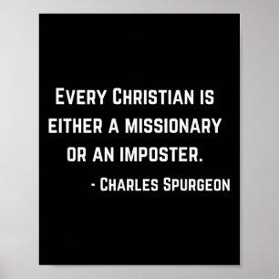 Póster Charles Spurgeon Cita Misionero O Impostor Chris