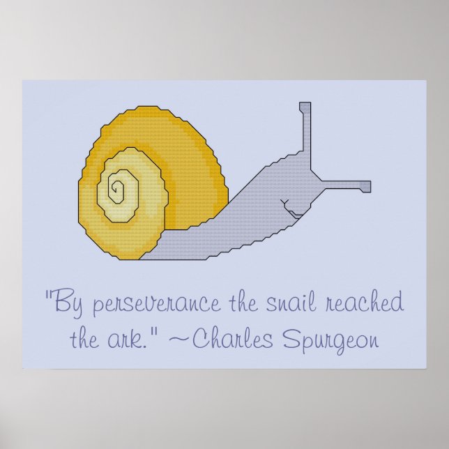 Póster Charles Spurgeon Snail Perseveration Quote Poster (Frente)