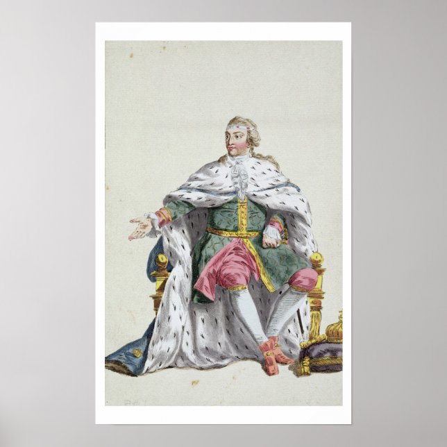 Póster Charles XII (1682-1718) Rey de Suecia de "Receu" (Frente)