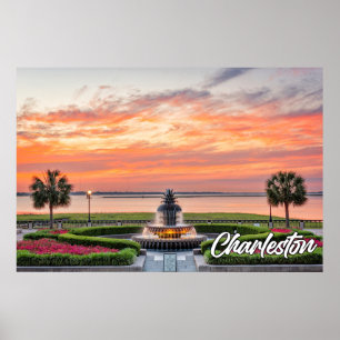 Póster Charleston, Carolina del Sur, Estados Unidos
