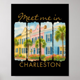 Póster Charleston Carolina del Sur Viaje Encuentrame En C