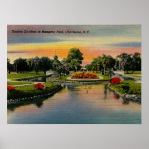 Póster Charleston, Carolina del Sur, Vintage