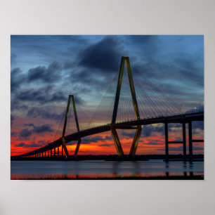 Póster Charleston Fire Like Sunset