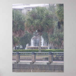 Póster Charleston Fountain Poster