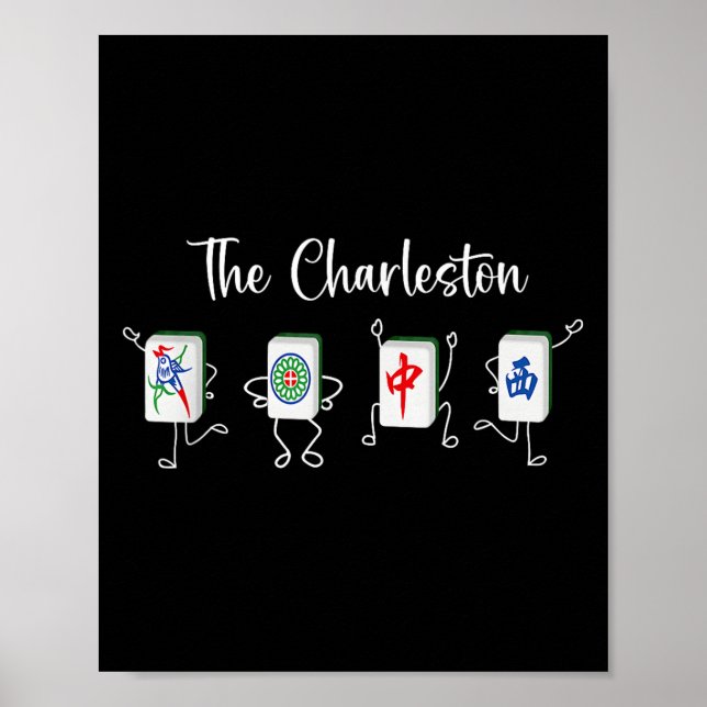 Póster Charleston Mahjong, danza Funny Mahjong (Frente)