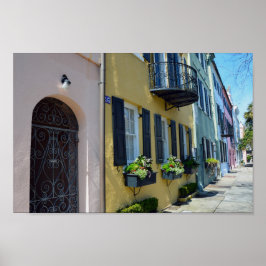 Póster Charleston Rainbow Row
