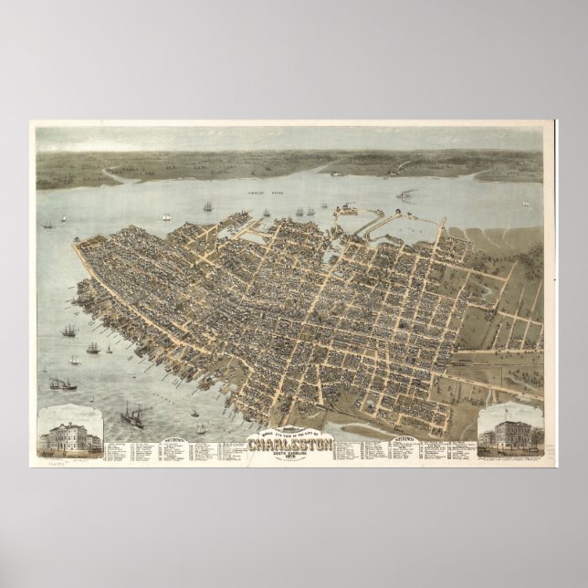 Póster Charleston, South Carolina 1872 (Frente)