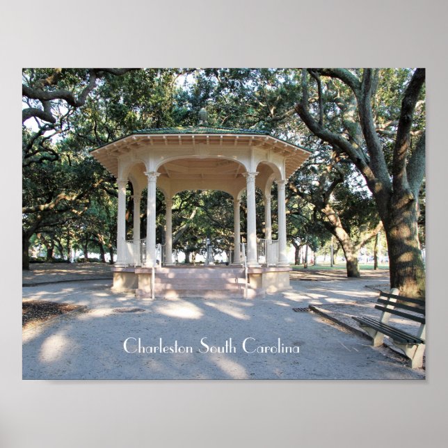 Póster Charleston South Carolina, Gazebo, Battery (Frente)